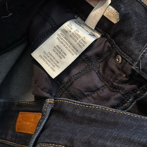 Seven Jeans Dark Wash Tummyless Ultra High rise Skinny Size 4 - Picture 6 of 9